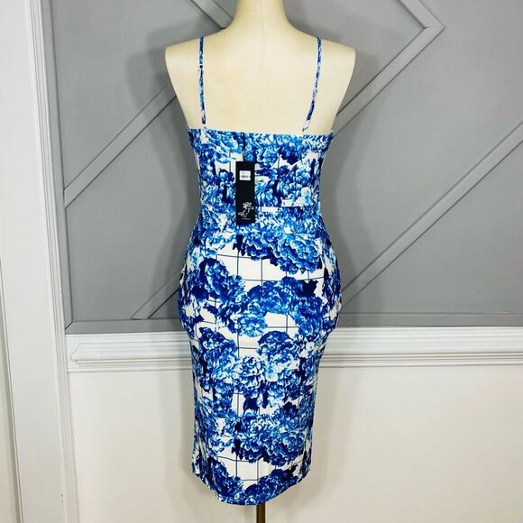 Indie Xo Midi Dress V Neck Sweetheart Size L NWT - Picture 4 of 10